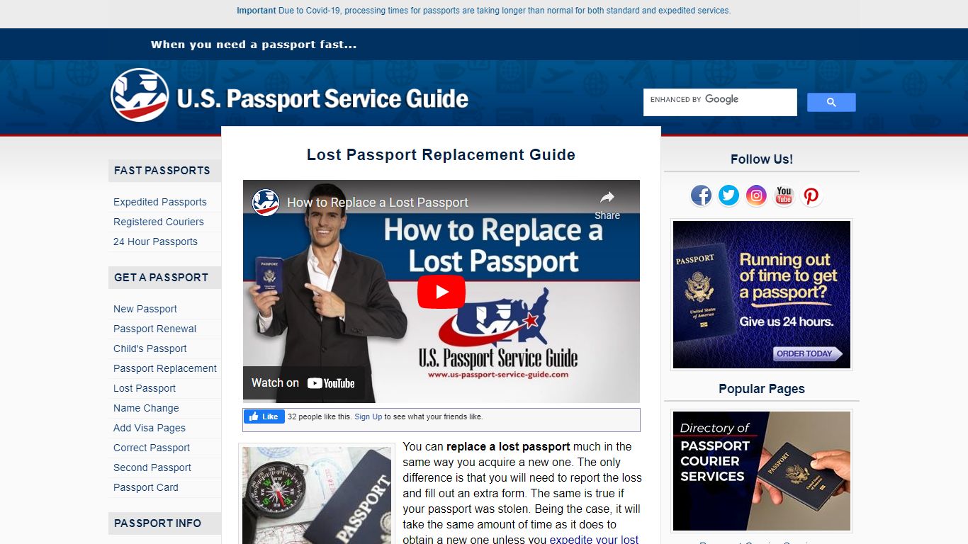 Lost Passport Replacement Made Easy - U.S. Passport Service Guide
